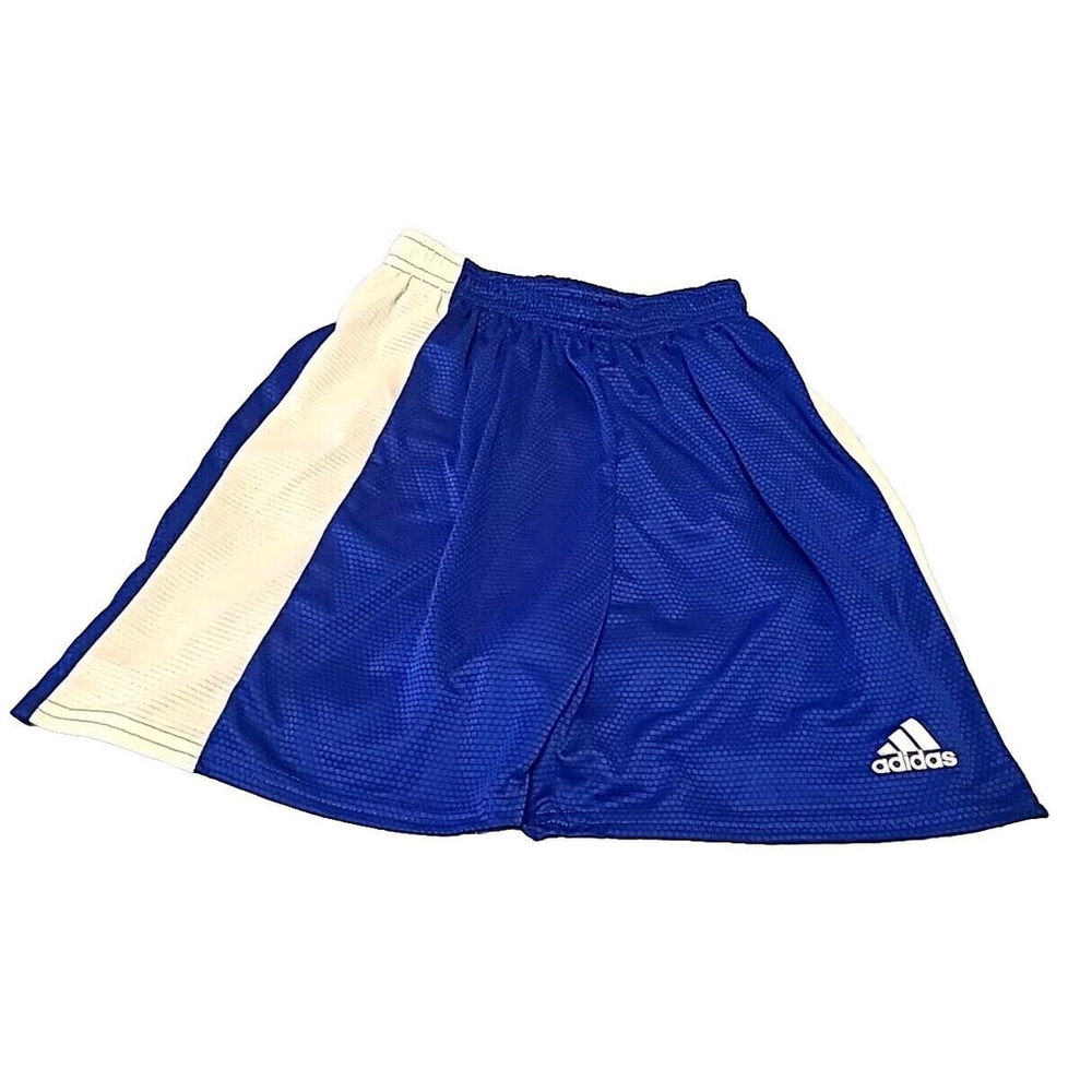 Vintage Adidas Soccer Shorts Blue & White Womens Size Small Made In Canada